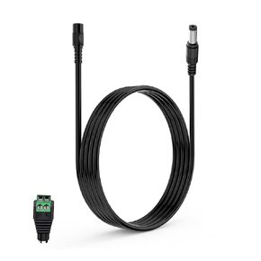 2 Pack 10FT 3M DC Power Extension Cable 5.5mm x 2.1mm, Universal DC 12V Power Extension Cable for Security Camera, LED Strip, CCTV IP Surveillance (2 Pack, White)