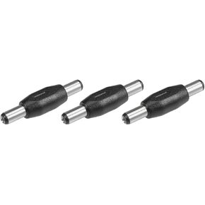 uxcell 3Pcs DC Power Connector Adapter 5.5mmx2.1mm Male to Male Plug Cable Jack Converter for Laptop CCTV Camera strip lighting Black