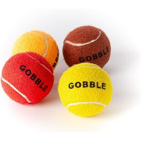 Midlee Thanksgiving Gobble Dog Tennis Balls (Mini) - Set of 12
