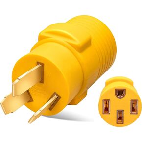 50Amp EV RV Charger Adapter Nema10-50P to 14-50R Adapter, 3 Prong to 4 Prong Receptacle Plug Adapter, for Dryer Adapter, for Welder Generator RV Electrical Vehicle Charging Power Connector