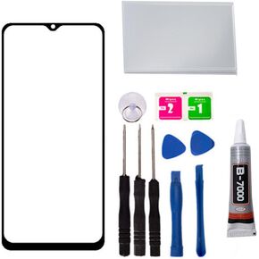 Replacement Repair Front Outer Glass Lens Cover Screen for Samsung A14 5G SM-A146 / A22 5G with OCA Tape Tool (No LCD Touch ＆ Digitizer)