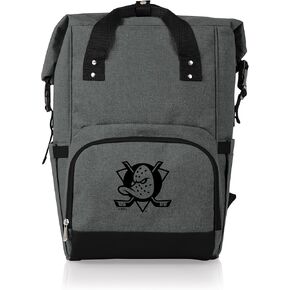 PICNIC TIME NHL OTG Roll-Top Cooler Backpack, Hiking Backpack Cooler, Soft Cooler Bag, (Heathered Gray)