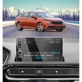 (2 Pack Screen Protector for 2022 2023 2024 Honda Civic 11th Touring/Sport Touring/Si/Type R 9 Inch HD Anti-Fingerprint 9H Hardness Tempered Glass Protective Film Car Radio Accessories