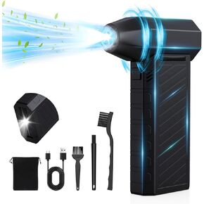 Compressed Air Duster 180000RPM Electric Air Duster 3-Speed Cordless Air Blower 10050mAh Rechargeable Jet Dry Blower with LED Light for Car Home Keyboard PC Deep Cleaning, Replace Compressed Air Can