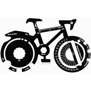 20 in 1 Bicycle Shape Multitool, Every Day Carry Pocket Tool, Multi-Functional Keychain Tool, Outdoor Portable Multitool, Multitool Card, Unique Gifts For Kids And Bike Lovers