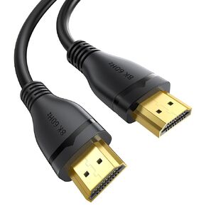8K HDMI Cable 6ft, 48Gbps Ultra High Speed HDMI 2.1 Cable-4K@120Hz 8K@60Hz, DTS:X, HDCP 2.2 & 2.3, HDR 10 Compatible with Roku TV/PS5/HDTV/Blu-ray