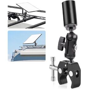 Starlink Mini Mount for RV Ladder, Portable Aluminum Starlink Mini Accessories, Adjustable Starlink Pole Clamp Mount for RV, Car Roof Rack Mount, Yacht, Camper etc