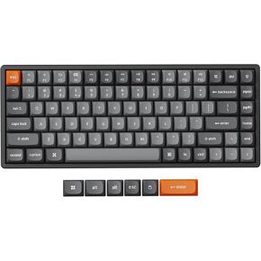 Keychron K2 Max 75% Layout Wireless Custom Mechanical Keyboard, Compact 84 Keys Hot-swap Bluetooth/2.4 GHz/Wired with RGB Backlight, Super Brown Switches Gaming Keyboard for Mac/Windows/Linux