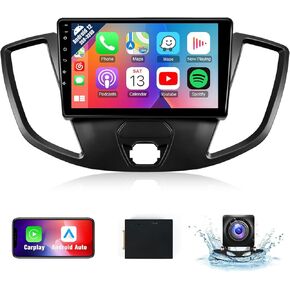 Naifay Android Car Radio for Ford Transit 2013-2019 with Wireless CarPlay Android Auto, 2+32G 9inch IPS Touchscreen Car Stereo for Ford with Bluetooth/FM Audio Receivers/GPS/WiFi/SWC/Split Screen