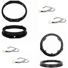 6x9 Front + 6.5" Rear Door Speaker Install Mount Adapter Bracket Plates + Speaker Wire -Made for Ford: 2011 2012 2013 2014 2015 2016 2017 2018 2019 Explorer