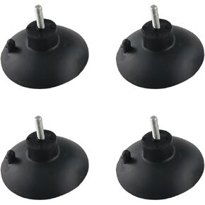 ZCZQC 4PCS PVC Plastic Suction Cups with Screw on Feet for French Fry Machines Industrial Commercial Deep Fryers Barbecue Grills and Other Small Appliances Black