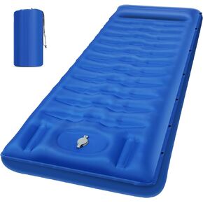 GLMNES Sleeping Pad, Ultralight Inflatable Sleeping Pad for Camping with Pillow, Built-in Pump, Ultimate for Camping, Hiking - Airpad, Carry Bag, Repair Kit, Compact & Lightweight Air Mattress(Green) in Saudi Arabia