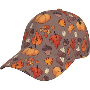 Funny Thanksgiving Hats Women Men Fashion Baseball Cap Adjustable Strapback Hat Fall Pumpkin Hat Visor Sports Hat