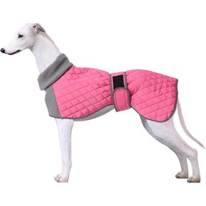 Italian Greyhound Clothes,Greyhound Winter Coat with Warm Fleece, Whippet Sweater for Dogs Anxiety,Medium Large Dog Pajamas Coats Adjustable Sweaters (Red, Small)