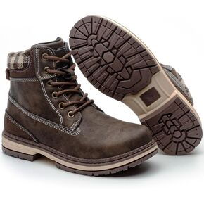 Womens Hiking Snow Winter Boots - Outdoor Waterproof Lightweight Ankle Boot Dark Brown 8