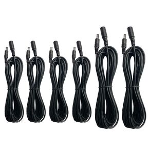 DC 12V Power Extension Cord Cable 15ft (5m) & 10ft (3m) 2.1mm x 5.5mm Power Adapter Supply Extension Cable for CCTV Security Cameras IP Camera DVR Standalone, LED Light Strip (2Pack 15ft & 4Pack 10ft)