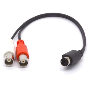SVHS to BNC Splitter Cable 4 Pin SVHS Male to Dual BNC Female Connector S Video Adapter S-Video Connector for CCTV Cameras Amplifiers Coax Cables (BNC Female)