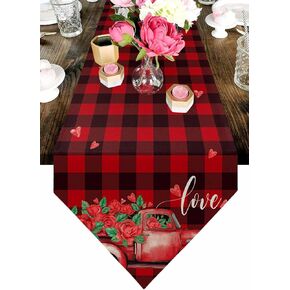 Fall Table Runner Thanksgiving Watercolor Pumpkin Autumn Harvest Tabletop Runners, Flower Maple Leaves Dresser Scarves for Dining Room Kitchen Holiday Party Tables Decoration 13 x 90 Inch