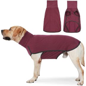 Dog Winter Coat Soft Warm Pullover Pajamas, Windproof Dog Cold Weather Coats, Pet High Collar Vest Jumpsuit Cozy Onesie Winter Clothes Outfit Apparel for Small, Medium, Large Dogs Walk Hike Sleep