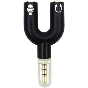ELKYNSAR 3.5mm Jack Adapter for PC Headset PS4 PS3 Xbox [ Separate into Earphone/Headphone & Microphone Function Simultaneously ] Y Splitter Audio Converters 1 Male to 2 Female (1 to 2 splitters)