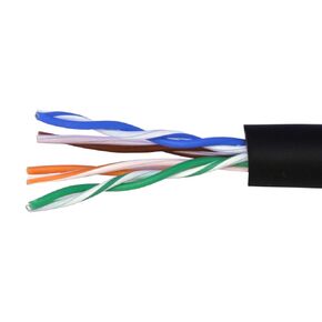 Rapco Horizon DURACAT5E 500FT 24AWG CAT5E Twisted 4-Pair Unshielded HDPE Heavy Duty Ethernet Cable for DMX Lighting - Black