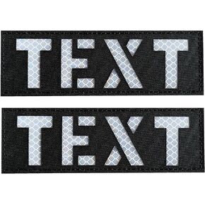 2 Pack Black White Reflective Laser Cut Tactical Dog Patches Service Dog ，in Training,DO NOT PET, Tags with Hook and Loop Patches for Vests and Harnesses (DO DOT PET-in Training)