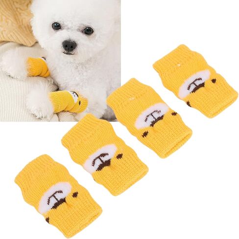 GLOGLOW Dog Elbow Protector, 4pcs Cotton and Polyurethane Dog Elbow Protector Knees Protector Cartoon Bear Pattern Joints Dirty Pet Dog Elbow Sleeve (S) in Saudi Arabia