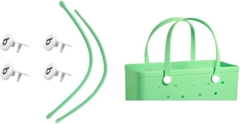 Replacement Straps for S/M Bog Bag, Replacement Handles with 4 Replacement Snaps for Rubber Beach Bag, EVA Bag Strap replacement, Bogg Beach Bag Repair Kit (Light Blue) in Saudi Arabia