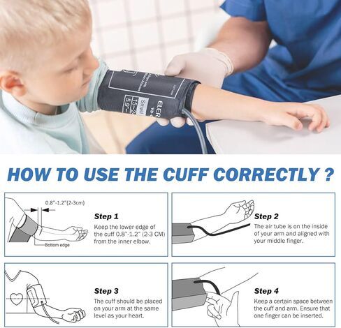 ELERA Extra Large Blood Pressure Cuff (9"-20.5" | 22-52cm) - XL Replacement BP Cuff for Big Arms, Compatible with Omron BP Monitors, Adult Cuff Only - 4 Connectors in Saudi Arabia