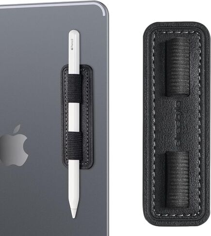 AhaStyle Removable iPencil Holder for Apple Pencil Pro, Apple Pencil (USB-C), Apple Pencil 1st / 2nd Generation with Elastic Strong Adhesive Leather Holder Sticker for iPad Pen and Stylus Pens (Black) in Kuwait