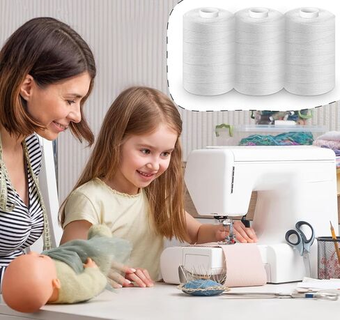 Thread for Sewing, 12 Black Sewing Thread Polyester Thread 1000 Yard Per Spool All Purpose Sewing Thread Assortment Black Thread for Hand Sewing/Hand Quilting/Sewing Machines in Kuwait