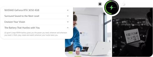 LG Gram Pro 16" Touchscreen Laptop 2in1-2K(2560 x 1600) 144Hz, AI Intel Core Ultra 7-155H - Windows11 - Thunderbolt 4 - Backlit Keyboard - 20.5 Hours Battery - w/HDMI (32GB RAM | 1TB PCIe SSD) in Saudi Arabia