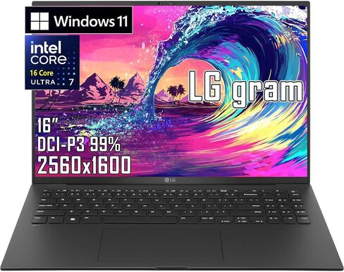 كمبيوتر محمول LG Gram Pro بشاشة لمس 16 بوصة 2in1-2K (2560 x 1600) 144 هرتز، AI Intel Core Ultra 7-155H - Windows11 - Thunderbolt 4 - لوحة مفاتيح بإضاءة خلفية - بطارية 20.5 ساعة - مع HDMI (ذاكرة الوصول العشوائي 32 جيجابايت | 1 تيرابايت PCIe SSD) in Saudi Arabia