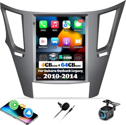[4+64G] ستيريو سيارة 8-Core Android 13 لسيارة Subaru Outback Legacy 2010-2014 مع Carplay&Android Auto، راديو سيارة بشاشة تعمل باللمس 9.7 بوصة مع GPS WiFi Bluetooth FM/RDS SWC Dual USB/AUX-in+كاميرا احتياطية in Saudi Arabia