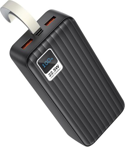 شاحن محمول باور بانك 50000 مللي أمبير - شاحن PD 22.5 وات USB C، حزمة بطارية شحن سريع QC 4.0 مع شاشة LED 3 مخارج لهواتف iPhone وSamsung وiPad وغيرها in Saudi Arabia