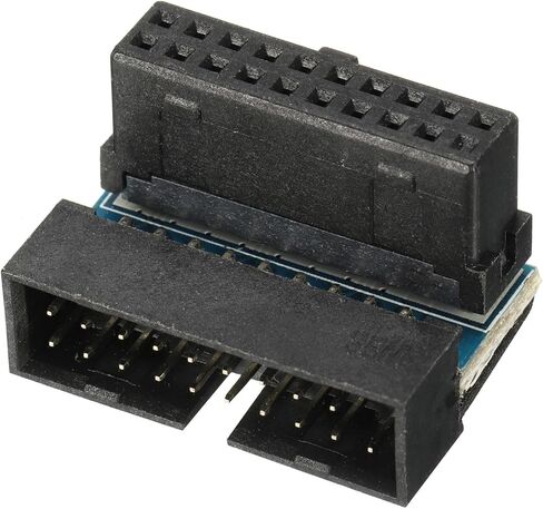 MECCANIXITY USB 3.0 19Pin 90 Degree Adapter, Male to Female Right Angle Socket for Motherboard Internal Header in Saudi Arabia
