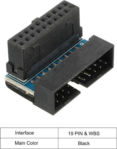 MECCANIXITY USB 3.0 19Pin 90 Degree Adapter, Male to Female Right Angle Socket for Motherboard Internal Header in Saudi Arabia