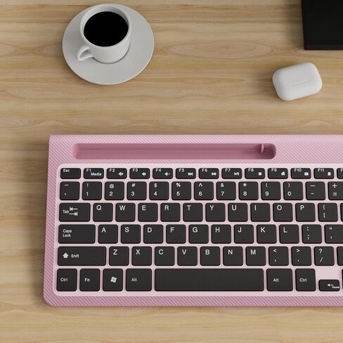 Wireless Keyboard and Mouse, Ergonomic Keyboard Mouse with Phone Holder, 2.4GHz Cordless Keyboard Mouse for Mac, Windows, PC, Laptop （Black） in Saudi Arabia