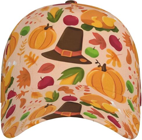 Funny Thanksgiving Hats Women Men Fashion Baseball Cap Adjustable Strapback Hat Fall Pumpkin Hat Visor Sports Hat in Saudi Arabia