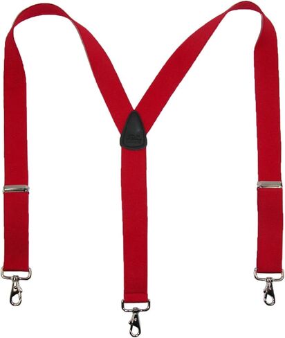 CTM® Men's Big & Tall Elastic Solid Color Y-Back Suspender with Swivel Hook Ends in Kuwait