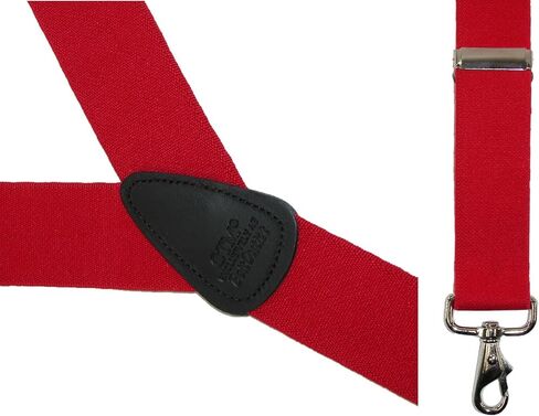 CTM® Men's Big & Tall Elastic Solid Color Y-Back Suspender with Swivel Hook Ends in Kuwait