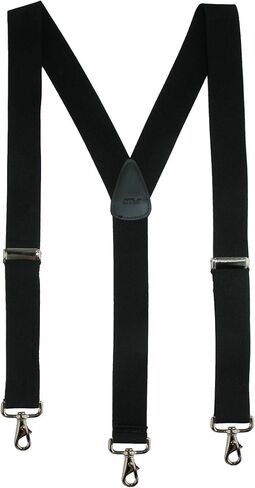 CTM® Men's Big & Tall Elastic Solid Color Y-Back Suspender with Swivel Hook Ends in Kuwait