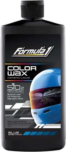 Formula 1 Sio2 Ceramic Liquid Wax Coating for Car Paint, Silver, Provides Shine, Deep Gloss, and High Protection, Scratch & Swirl Mark Filler, Car Detailing Supplies, Post Polishing Wax for Cars,16 oz in Kuwait