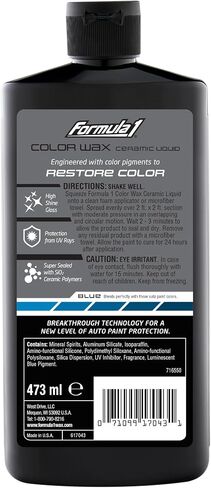Formula 1 Sio2 Ceramic Liquid Wax Coating for Car Paint, Silver, Provides Shine, Deep Gloss, and High Protection, Scratch & Swirl Mark Filler, Car Detailing Supplies, Post Polishing Wax for Cars,16 oz in Kuwait