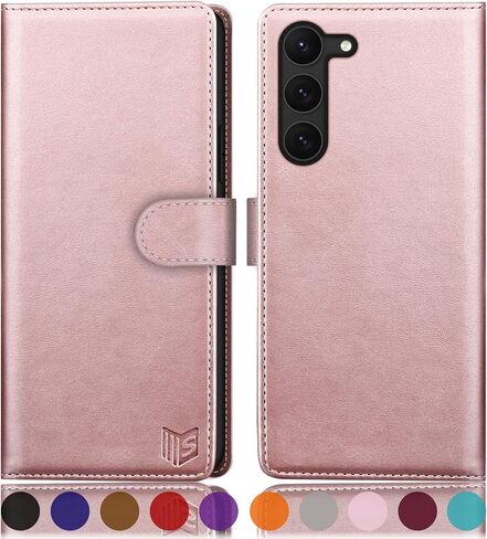 SUANPOT for Samsung Galaxy S23 +/ Plus Wallet case with RFID Blocking Credit Card Holder,Flip Book PU Leather Protective Cover Women Men for Samsung S23Plus Phone case Light Brown in Kuwait