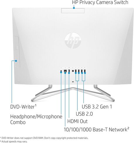 HP 27" All-in-One FHD Touchscreen Desktop Computer, Intel Ultra 7 155U, 32GB DDR5 RAM, 2TB SSD, Wireless KB & Mouse, Adjustable Height, HD Webcam, Windows 11 Pro & Microsoft Office Lifetime License in Saudi Arabia