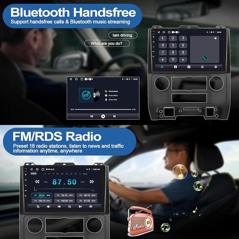 ستيريو سيارة 2+32G Android 13 لسيارة Ford Escape Mazda Tribute 2008 2009 2010 2011 2012 مع CarPlay اللاسلكي Android Auto 9 بوصة راديو السيارة بشاشة تعمل باللمس مع نظام ملاحة GPS WiFi Bluetooth FM AHD كاميرا احتياطية in Saudi Arabia