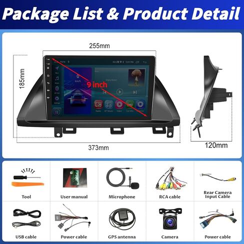 2+64G Android 13 Car Stereo for Honda Odyssey (LHD) 2005-2010 with Wireless CarPlay Android Auto, 10.1" Touchscreen in Dash GPS Radio with WiFi Mirror Link Bluetooth FM RDS EQ SWC Backup Camera in Kuwait