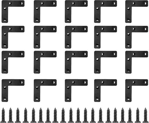 Waziaqoc Black Flat L Corner Braces in Saudi Arabia