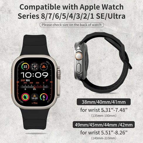 Ocean Band متوافق مع Apple Watch Band Ultra/Ultra 2 49 مم 45 مم 46 مم 44 مم للرجال والنساء، سوار رياضي مقاوم للماء من السيليكون الناعم المسامي لسلسلة iWatch SE 10 9 8 7 6 5 4 3 2 1 in Saudi Arabia